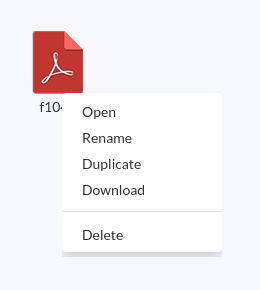 File Action Menu